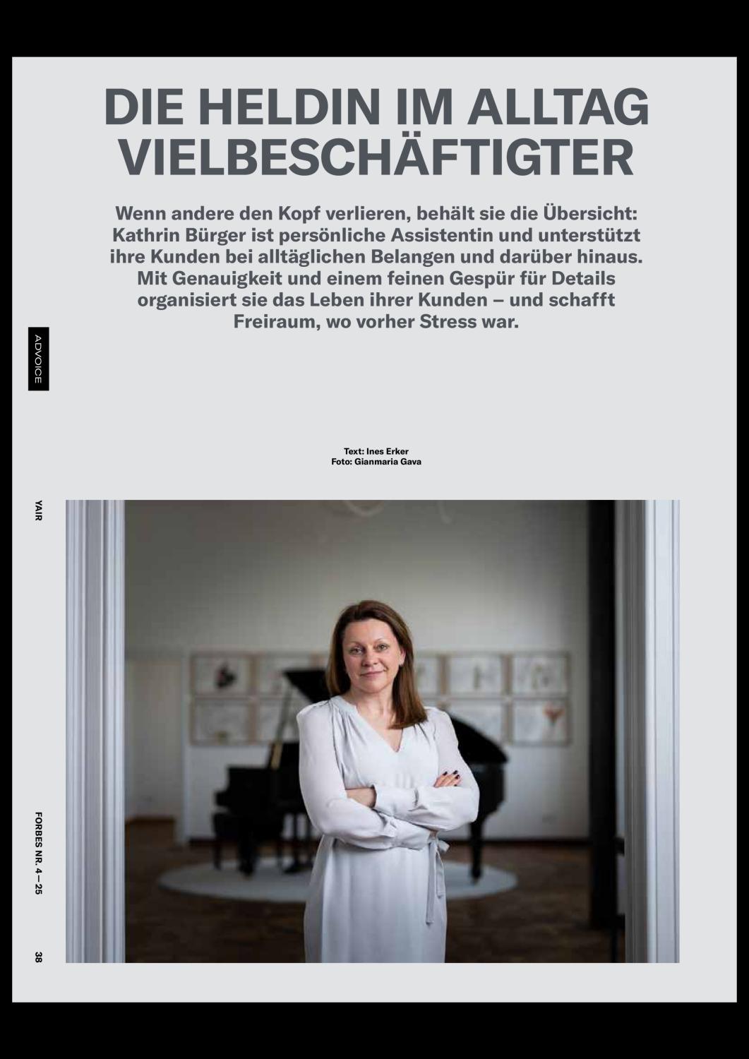  Forbes Österreich , Nr. 4 - 25, Seite 38, Text: Ines Erker, Foto: Gianmaria Gava